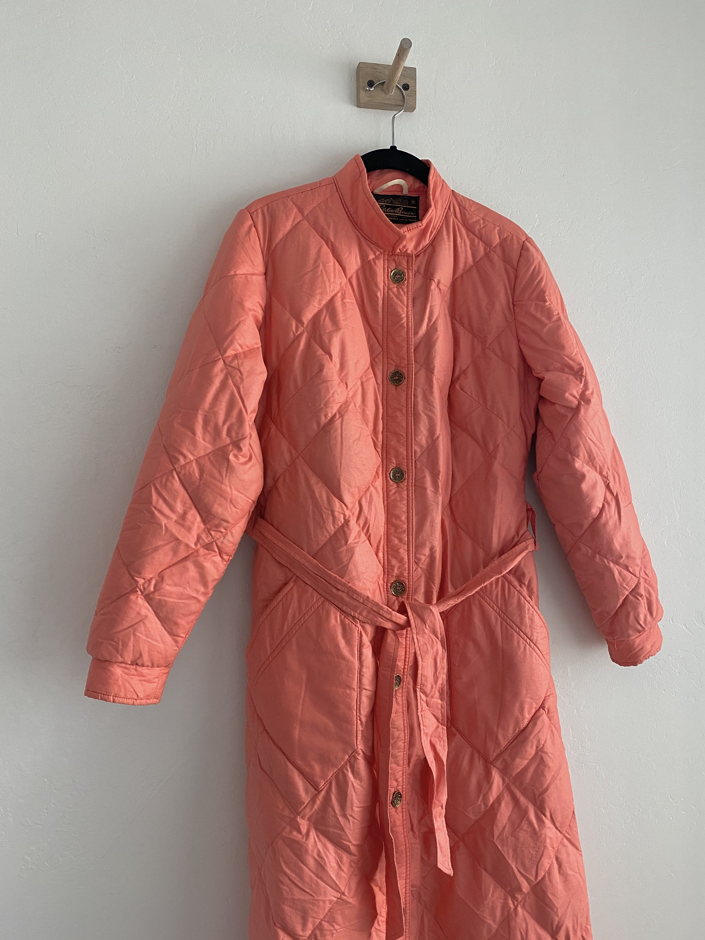 70s Eddie Bauer Long Quilted Coat - Etsy