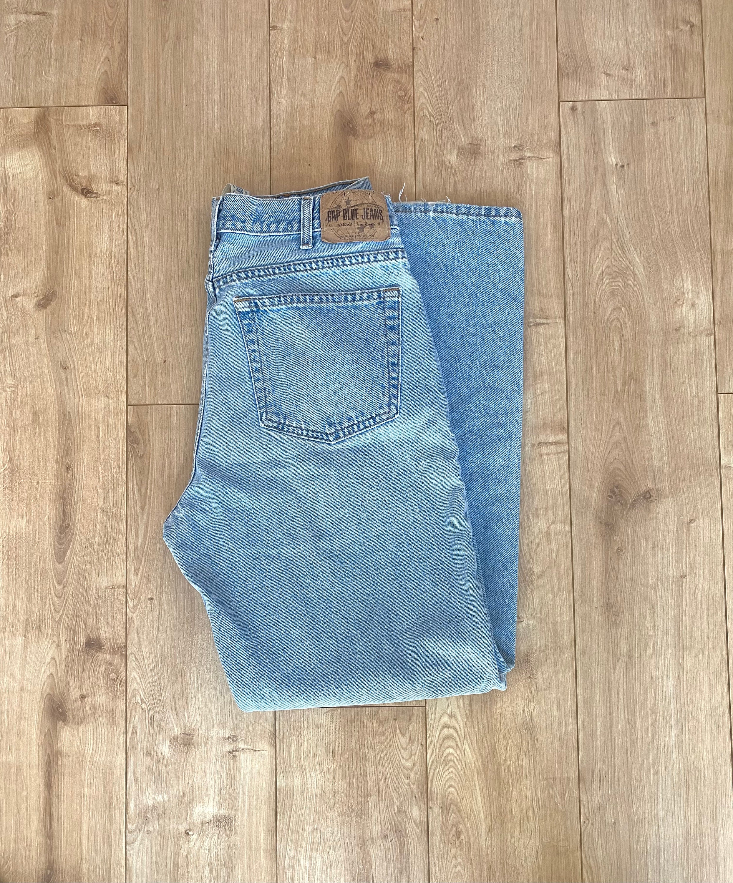 トップス OLD GAP 90s Vintage 90s GAP Longsleeve Shirt Blank Faded Single Stitch