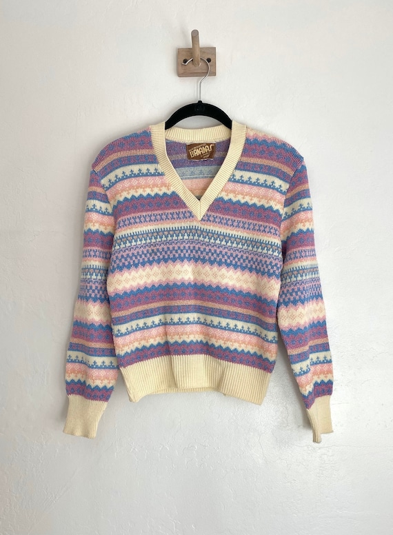 70s pastel knit sweater