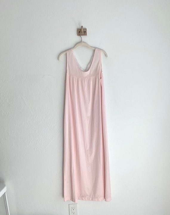70s sheer pink night gown + peignoir - image 8