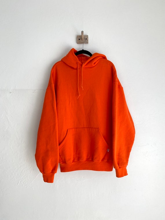 90s hoodie Russell orange