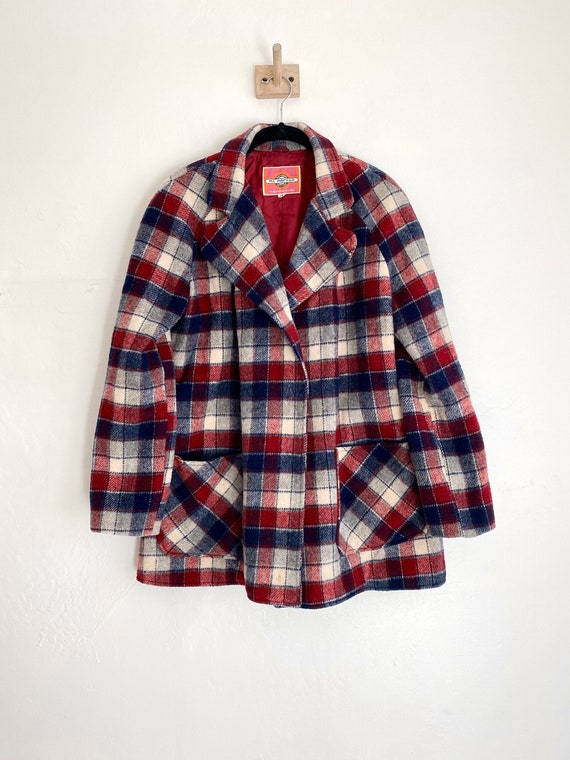 70s plaid western jacket - image 1