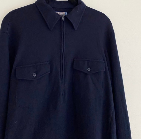 Pendleton wool navy blue half zip - image 5