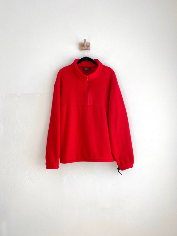 90s J Crew fleece half zip sweater