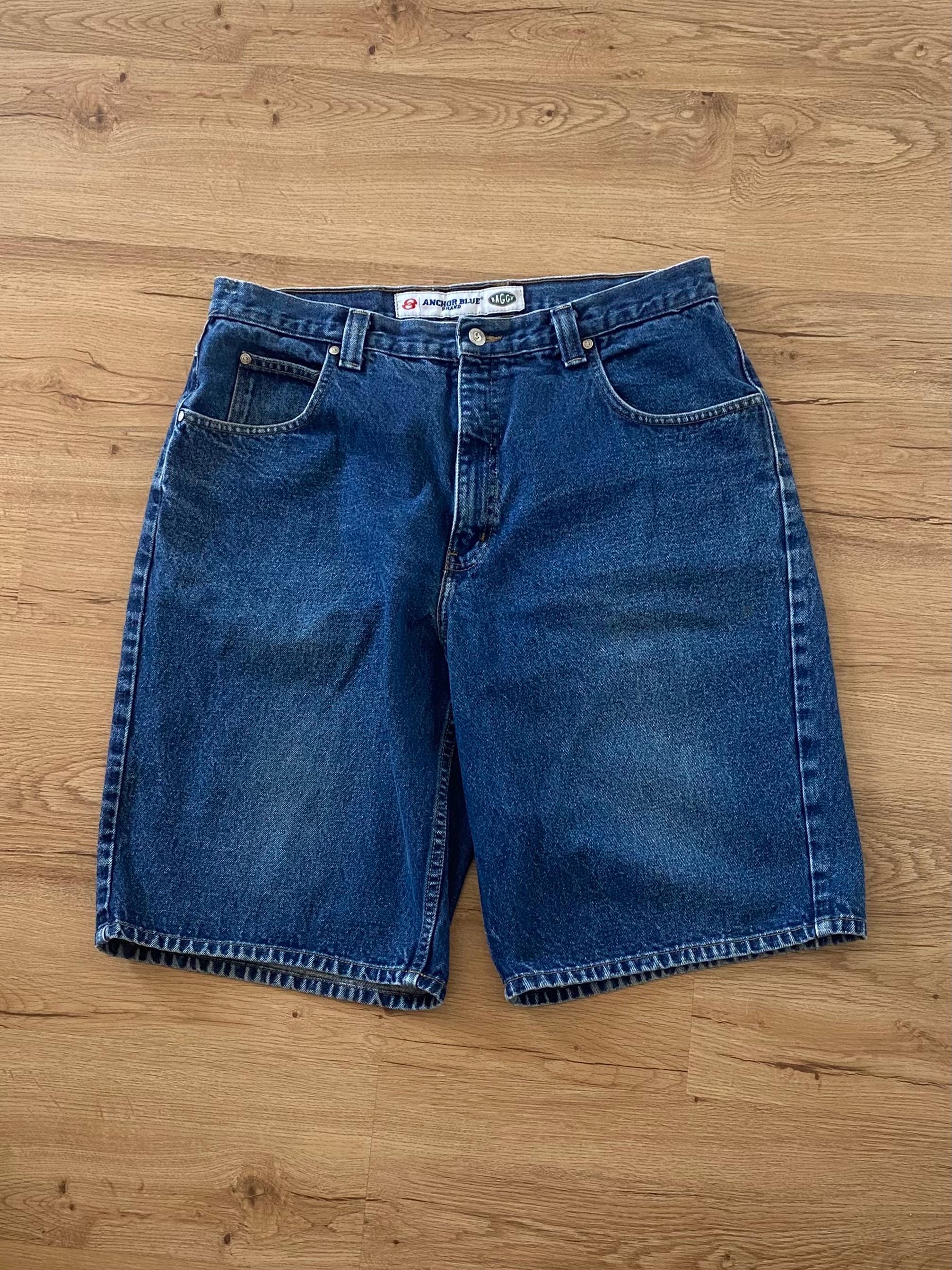 Anchor Blue Baggy Shorts - Etsy