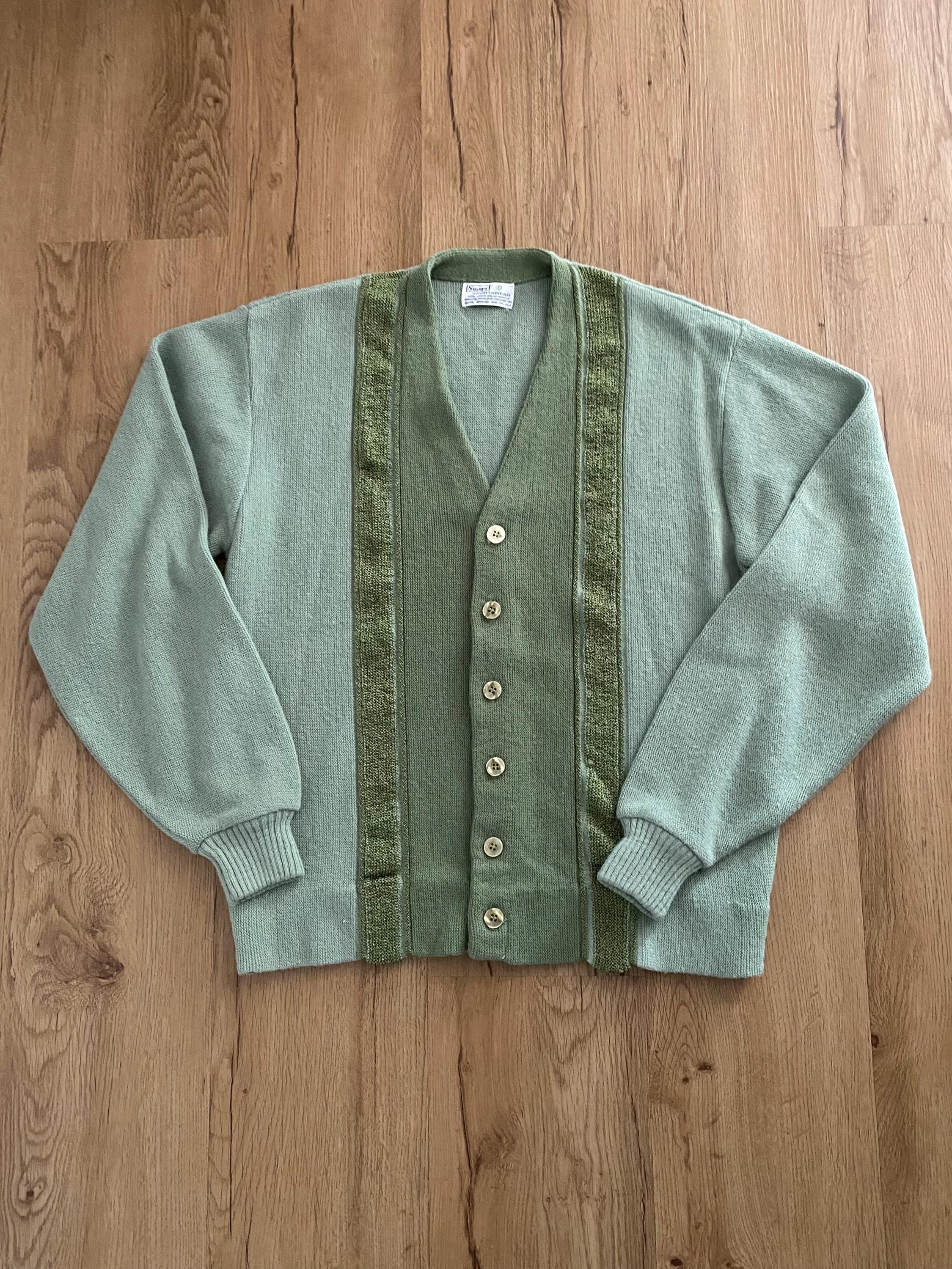 トップス 60s vintage cardigan Vintage 1960s Jantzen Wool and Mohair Made in USA Argyle
