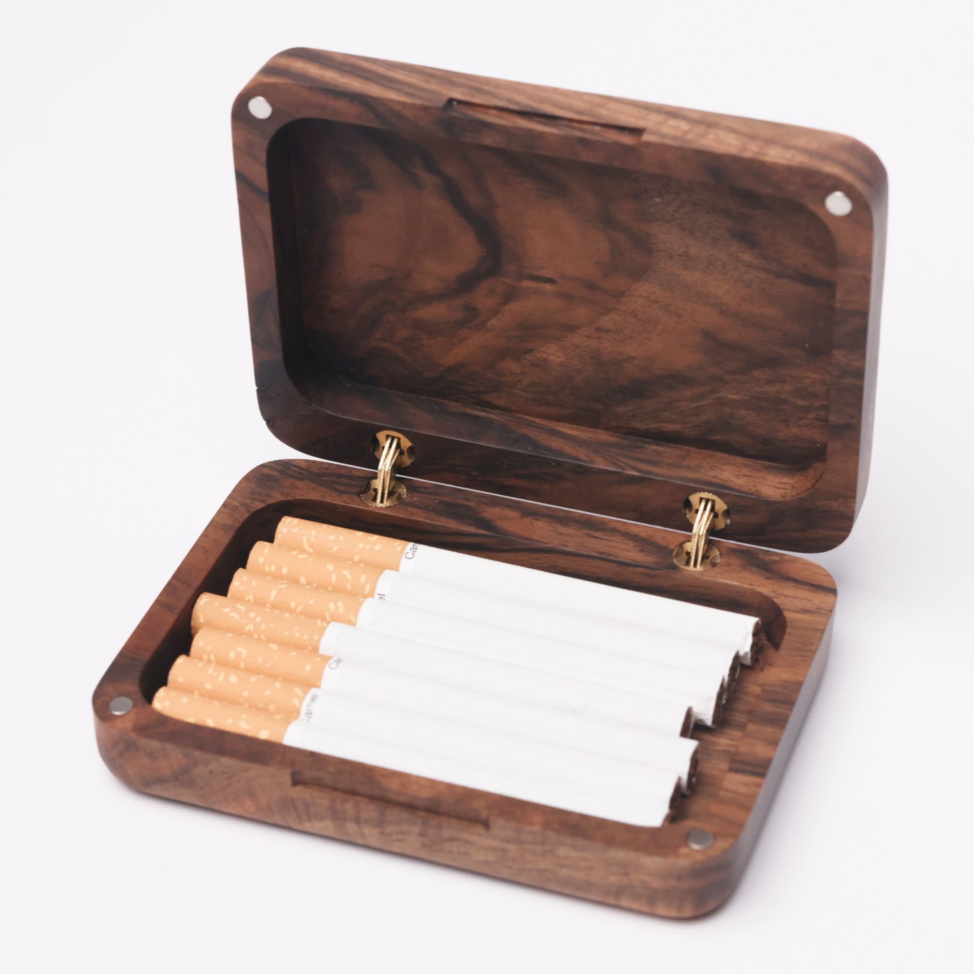 Cigarette Case Made of Walnut Wood Cigarette Box For Smokers Etsy
