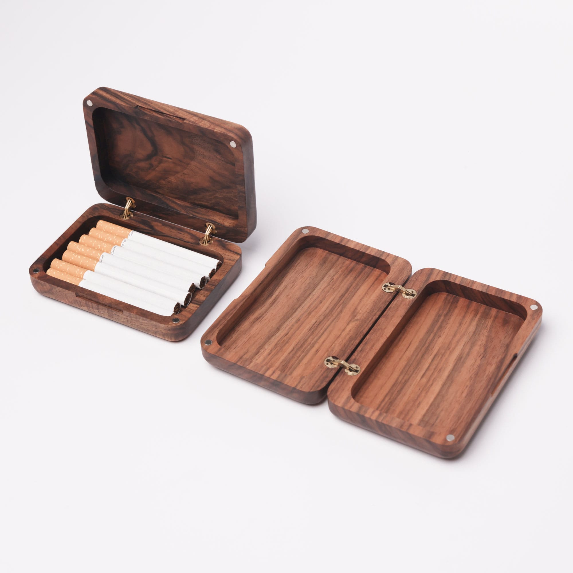 Cigarette Case Made of Walnut Wood Cigarette Box For Smokers Etsy