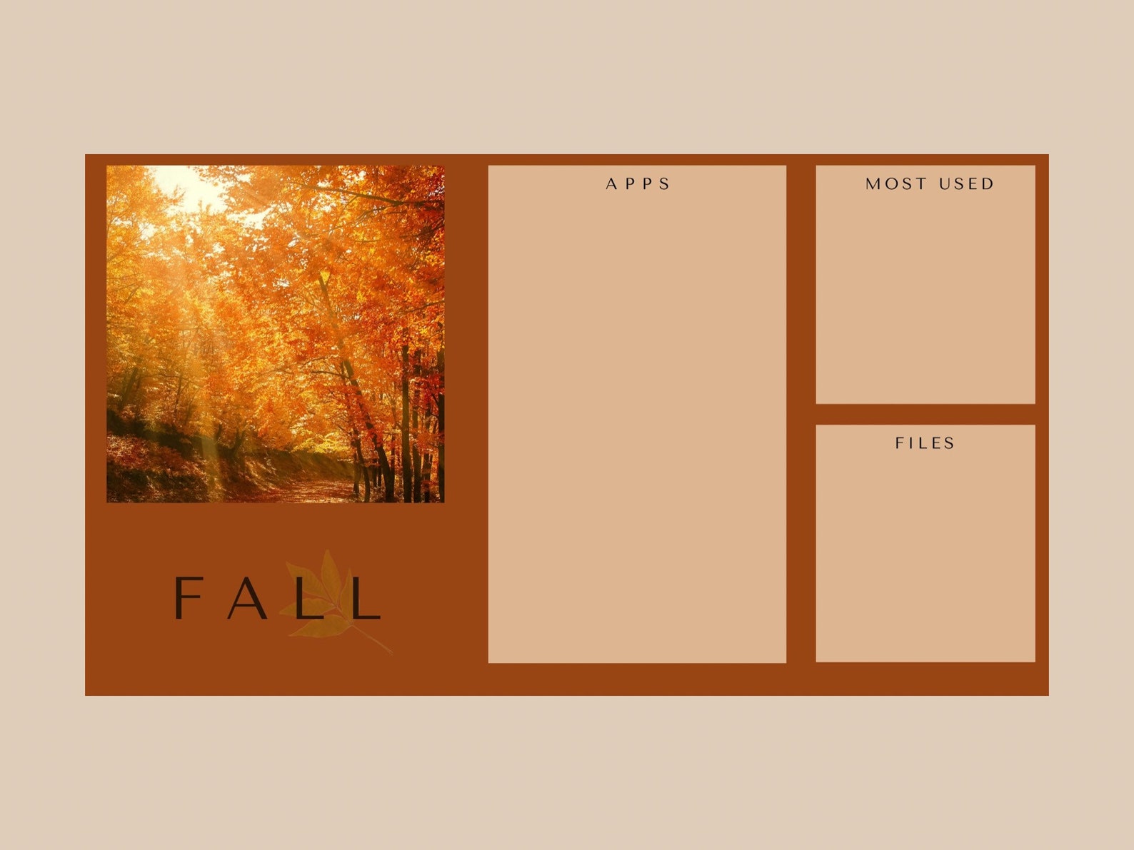 Desktop Organizer Desktop Wallpaper Wallpaper Case Fall Etsy Canada