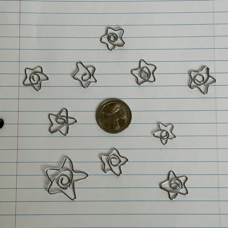 Star Paperclip Decorative Star Paperclips - Etsy