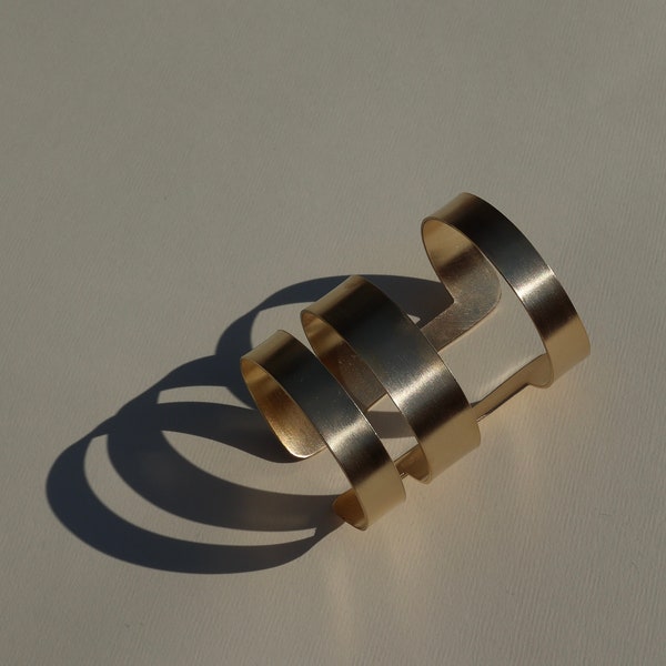 Geometric & Minimalist Gold Arm Cuff Bronze and 18k Gold or Silver Plated