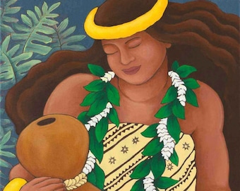 Hawaiian Hula Dancer with Ipu by Shannon Weaver