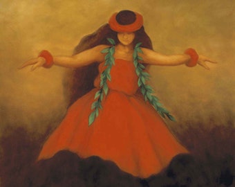 Hawaiian Hula Dancer Fine art print by Shannon Weaver