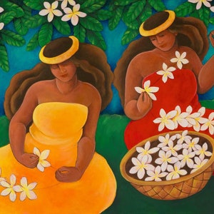 Lei Makers Fine Art print by Shannon Weaver