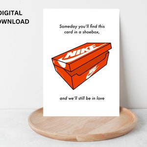Sneakerhead Shoebox Anniversary Card / Stampabile, Biglietto digitale, Biglietto d'auguri, Biglietto di compleanno, Biglietto di compleanno, Biglietto di anniversario, Sneaker