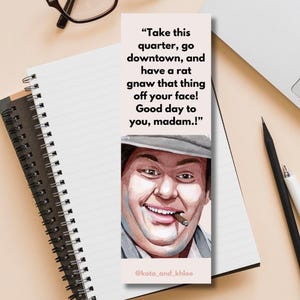 Uncle Buck, Funny Bookmark, John Candy, Gift for him, Retro, 90s, TV, Movie, Dad Gift, Husband, Millennial, Gen x, Sarcastic, Book Lover