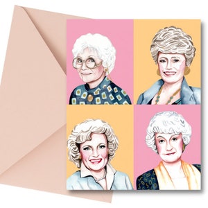 Set de marcapáginas y tarjetas Golden Girls, set de regalo, tarjeta grande, marcapáginas con borla, regalo para una amiga, tarjeta del Día de la Madre, regalo del Día de la Madre