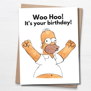 Carte rigolote, Les Simpsons, carte pour fils, cadeau de papa, Homer Simpson, carte d'anniversaire de papa, carte rigolote pour ami, 1990, rétro, an 2000, années 90