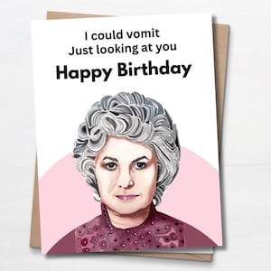 Tarjeta de chicas doradas, Dorothy, tarjeta de cumpleaños divertida, regalo para una amiga, tarjeta de cumpleaños para ella, tarjeta para la abuela, tarjeta de cumpleaños sarcástica