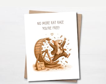 Funny Retirement Card, Office Worker, Corporate Professional Humor, Coworker Retire Card, Animal Pun, Accountant, Admin Assistant, Manager