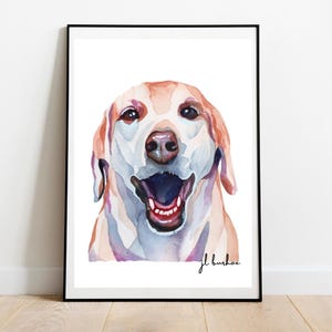 Yellow Lab Art Print, Labrador Retriever, Dog Wall Art, Yellow Lab Decor, Cute Dog Print, Labrador Retriever Gifts, Dog Wall Art, Memorial