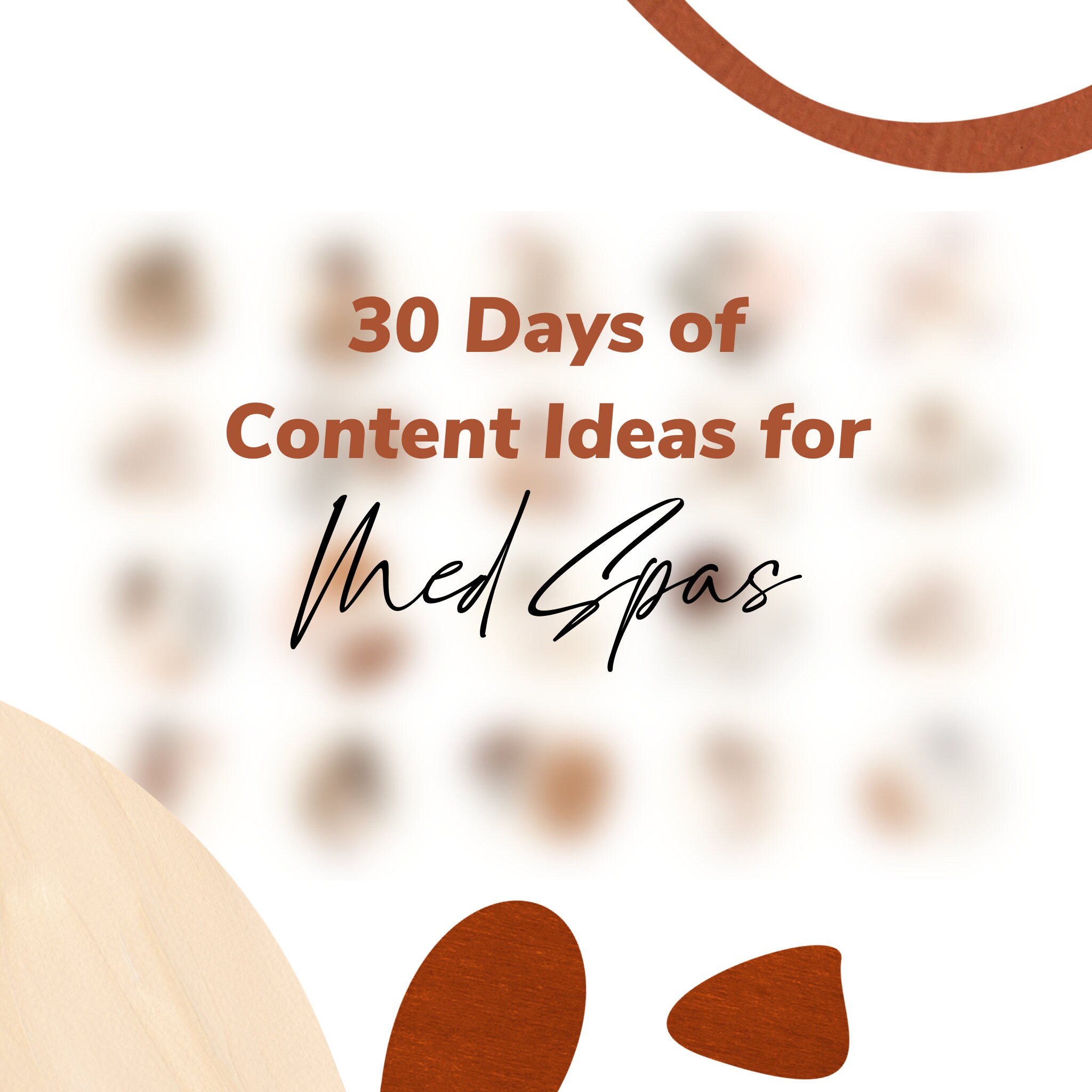 30 Days of Social Media Content Ideas for Med Spas Medical Etsy