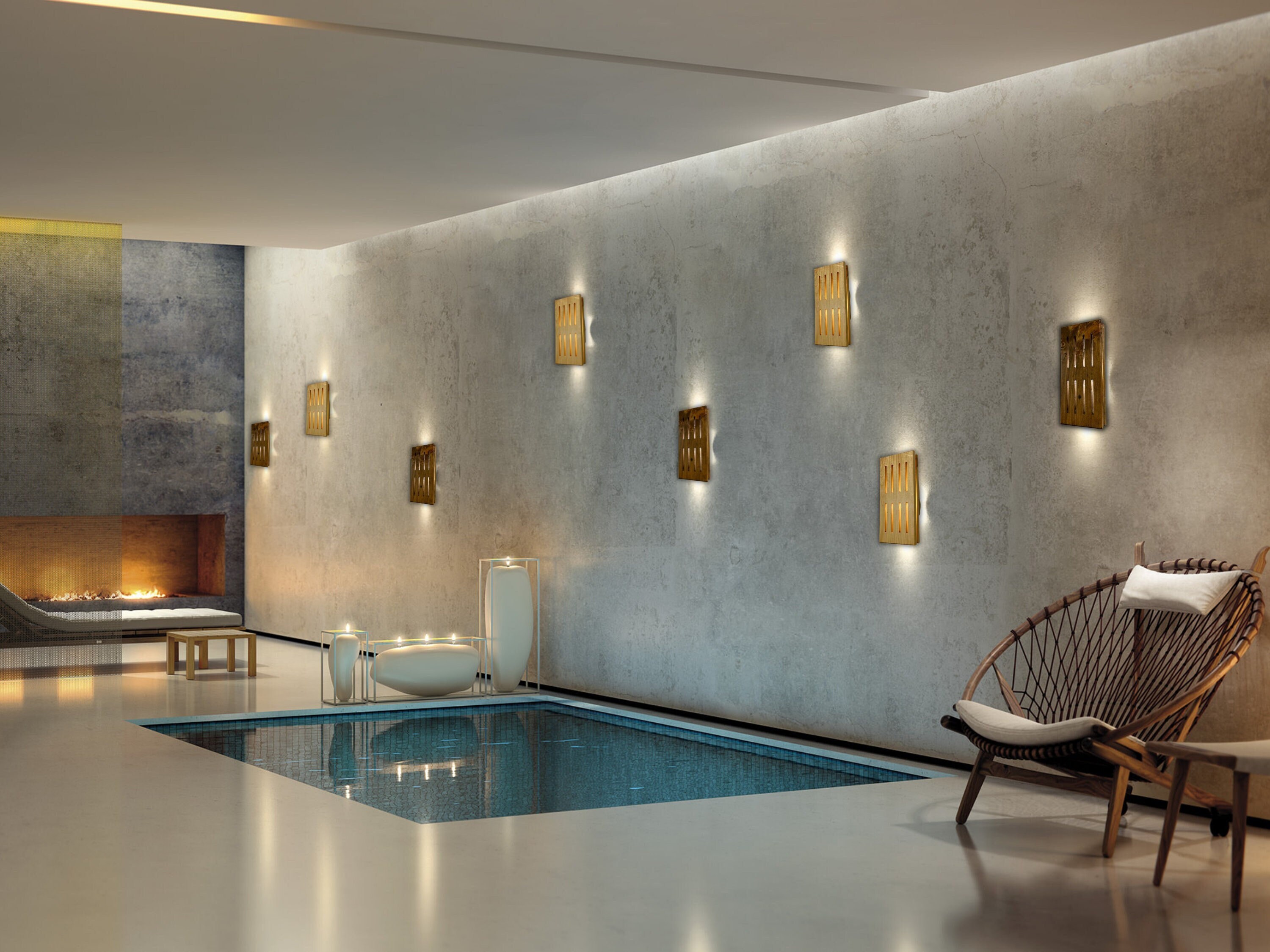 Natural Wood LED Wall Light Wood Wall Sconce Unique Night Etsy