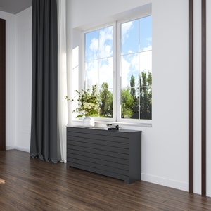 What are the benefits of using radiator covers in home decor? What materials are commonly used in radiator cover construction? Are there customizable options for radiator covers? Are radiator covers easy to install and maintain?