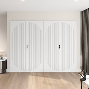 Custom Sliding Door - Wardrobe Closet - Modern Design - Customizable Options Available - Available 10 Unfinished Designs - Paintable