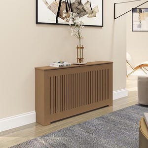 AURORA Modern Unfinished Radiator Cover Cabinet, High Quality Medex Wood Radiator Cover, Depth - 10 inches, Custom Sizes Options Available