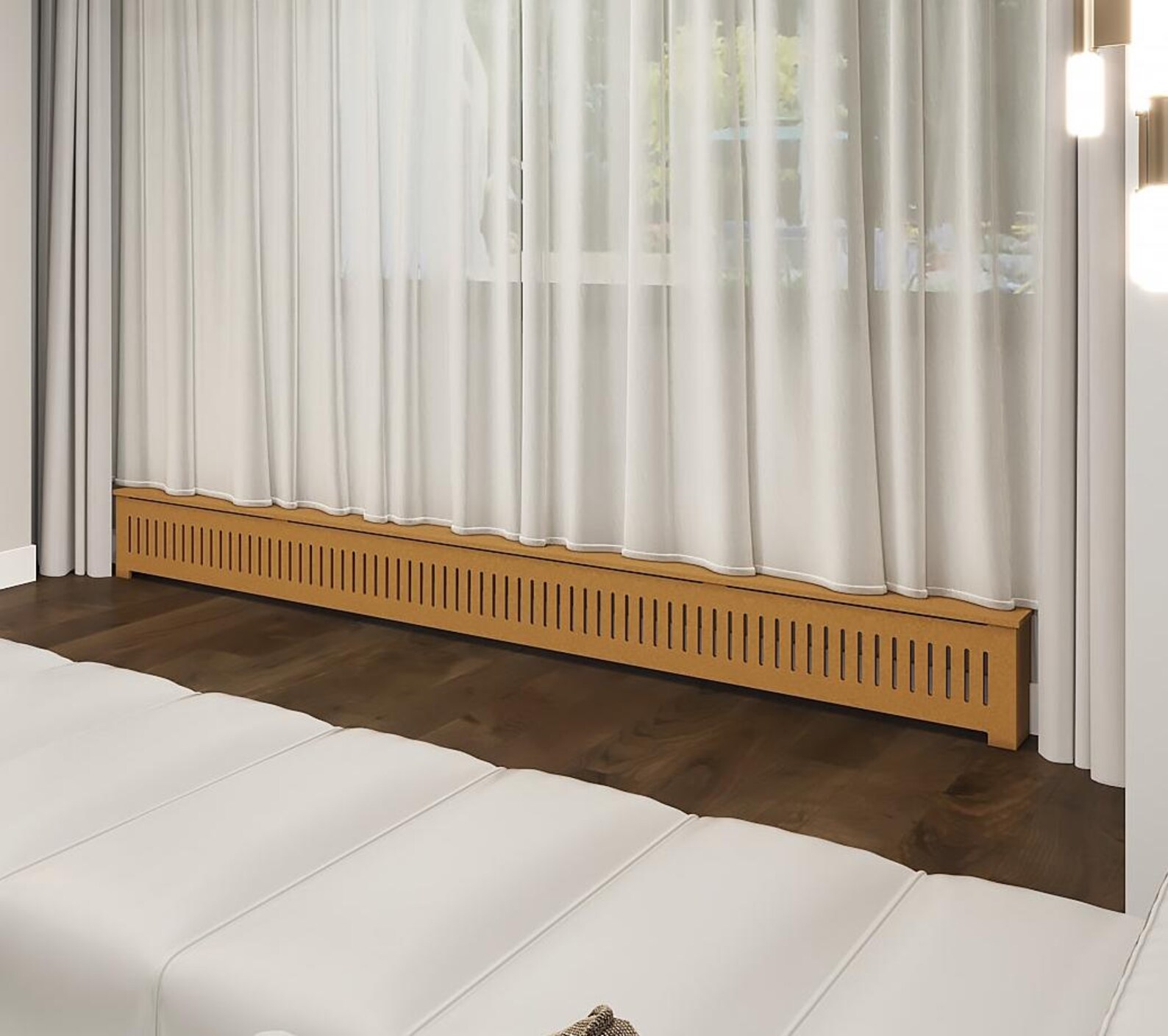 Basic Baseboard Radiator Heat Cover Panels, Unfinished Design - Ready ...