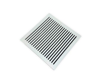 Large 20&quot; x 20&quot; Air Vent Cover, Strong Mount Magnetic System, Modern White Finish Design, Medex Wood, Available Any Custom Sizes, Made in NY