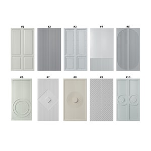 Stylish Design Wardrobe & Closet Doors - Customizable Options Available - Available 10 Unfinished Designs - Paintable - Made in NYC USA