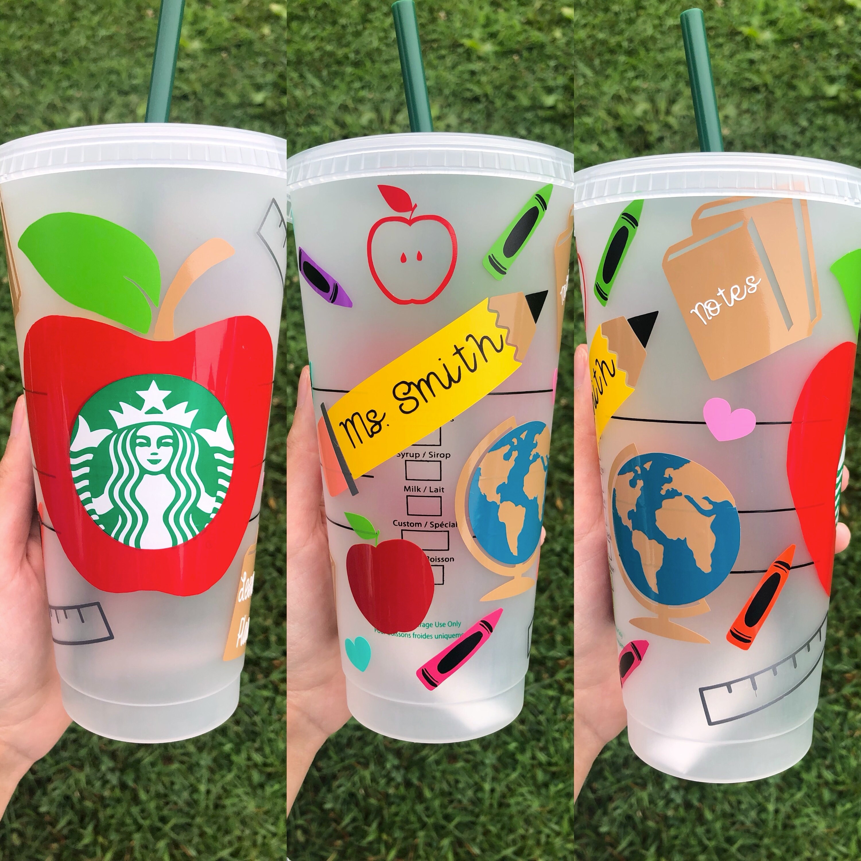 Teacher Starbucks Cup Teacher Cold Cup Custom Starbucks Etsy
