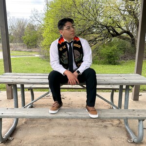 メキシカン サラペ ストール、メキシコ卒業式ストール、エスクード ストール、サラペ ストール、2025 年卒業式ストール、エストラ デ グラドゥアシオン