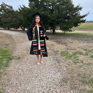 Personalized Mexican Graduation Stole, Class of 2025 Graduation Stole, Mexican Serape Graduation Stole, Personalized Stole