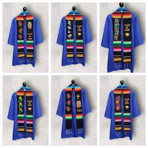 Personalized Mexican Graduation Stole, Class of 2026 Graduation Stole, Mexican Serape Graduation Stole, Personalized Stole, Sarape Sash