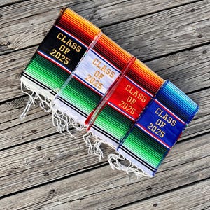 Mexican Graduation Stole, Sarape Graduation Stole, Class of 2025 Stole, Sarape Graduation Sash