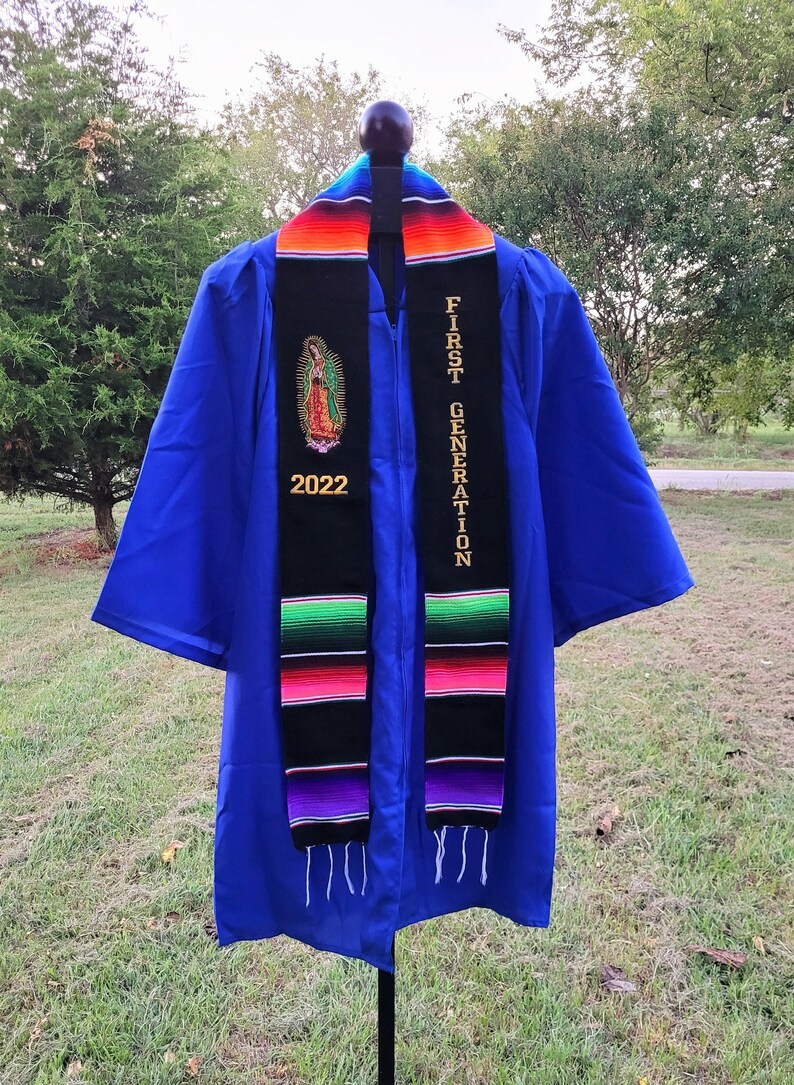 Sarape graduation stole, class of 2022, Mexican stole, senior sash, Mexican graduation stole, First Generation, virgen de guadalupe 