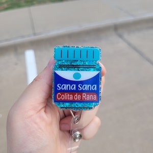 Sana Sana Badge, Sana Sana Badge Clip, Sana Sana Badge Reel, Sana Sana Colita de Rana, Sana Sana Colita de Rana, Latina Badge Reel