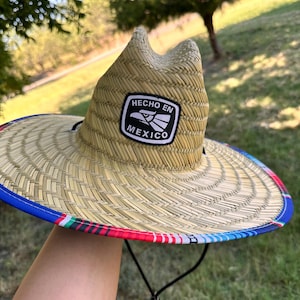 Straw Hat Mexican Sombrero Mexican Sun Hat Hecho En Mexico Hat Etsy