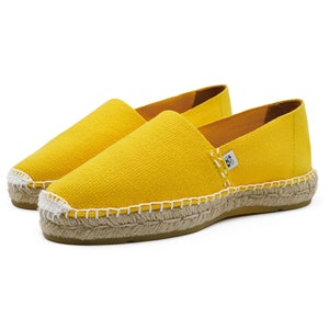 Men&#39;s Classic Yellow Flat Espadrilles, Made in France, Men’s Footwear