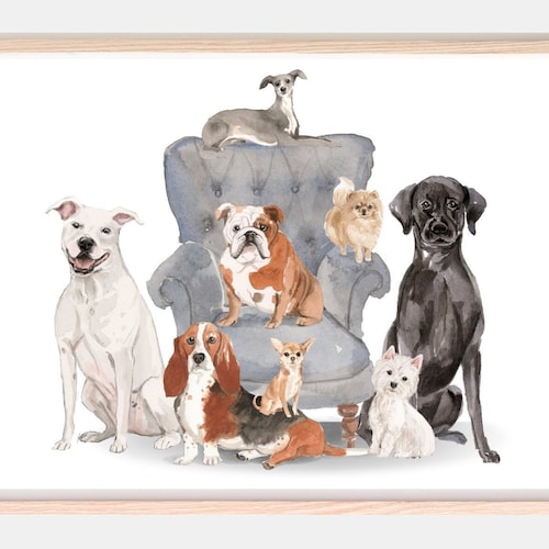 Puppy Nursery Wall Art Dog Nursery Decor Puppy Watercolor Etsy