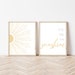 You Are My Sunshine Wall Art, Boho Nursery Prints Set of 2, Sunshine Nursery Decor, Boho Sun Print for Neutral Nursery Artwork, SHIPPED, 