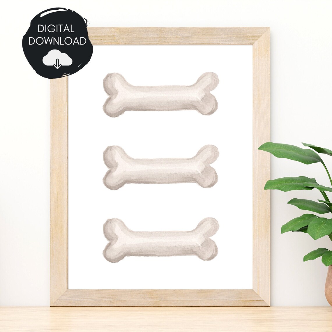 Dog Bone Art Print Dog Lover Decor Dog Nursery Wall Art | Etsy