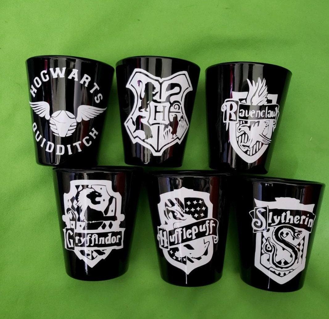 Set of 6 Harry Potter 2oz Shot glasses Etsy