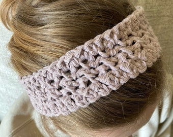 Beginner Crochet Headband Pattern - Sustainable Hemp Crochet Pattern - Joanna Spa Collection - Chunky Headband