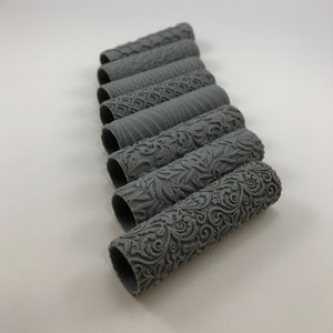 Texture Roller Bundle 3 Rollers - 3 inch || Pottery | Pastry | Embossing | Debossing | Rolling Pin Roller