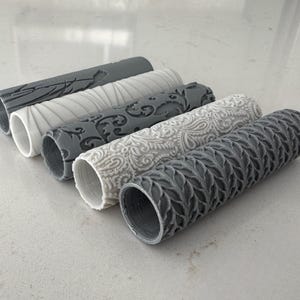 NorthFen Premium 5 Pack Texture Roller Bundle - 3 inch | Clay Modelling | Pottery | Pastry | Embossing | Debossing | Rolling Pin Roller