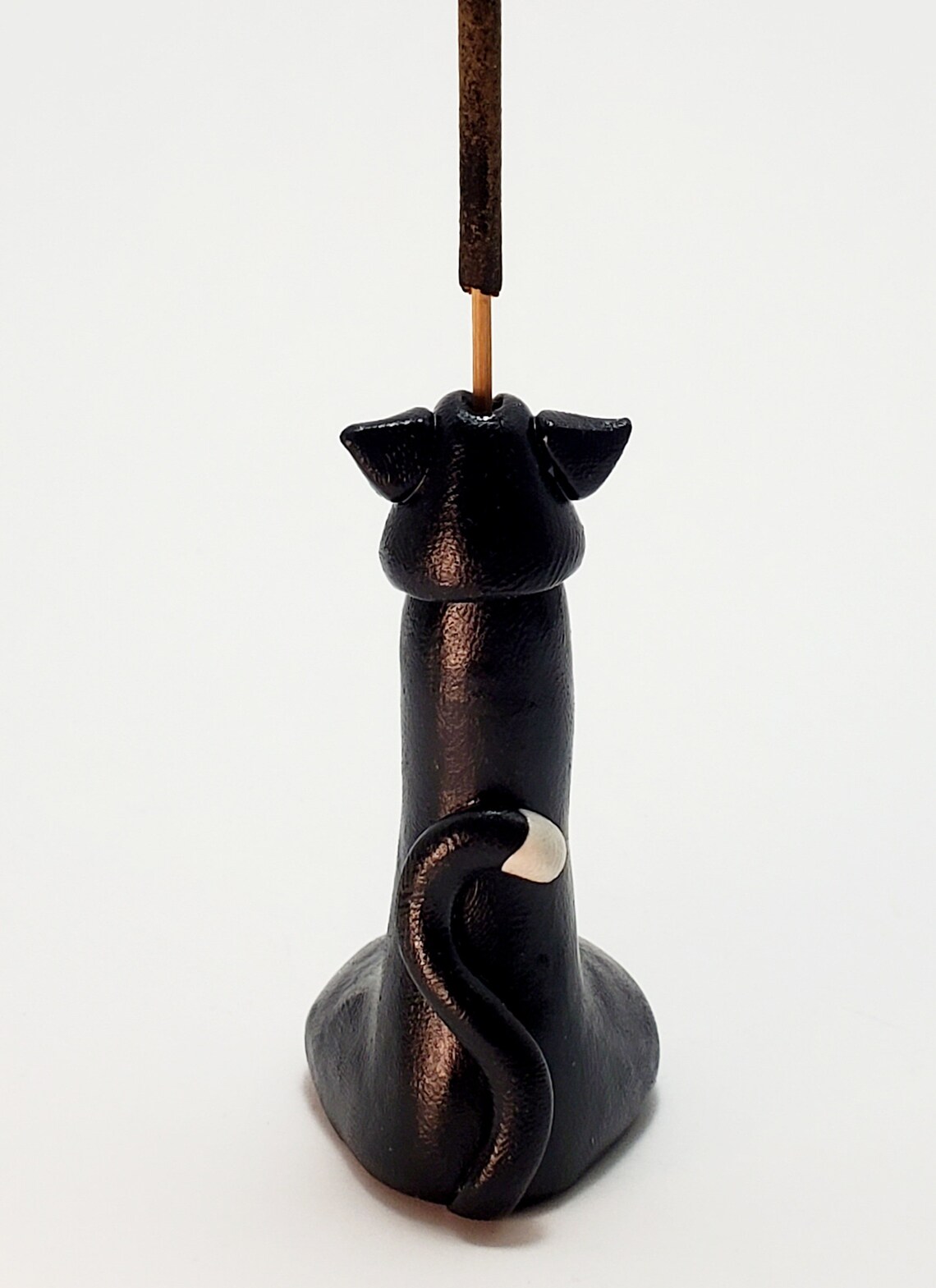 Black cat artist signed polymer clay penis dick incense holder Etsy